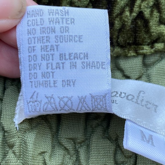 Great Cavalier Dark Green Crushed Velvet Crinkle Diamond Pattern Button Blazer-M - Picture 15 of 15